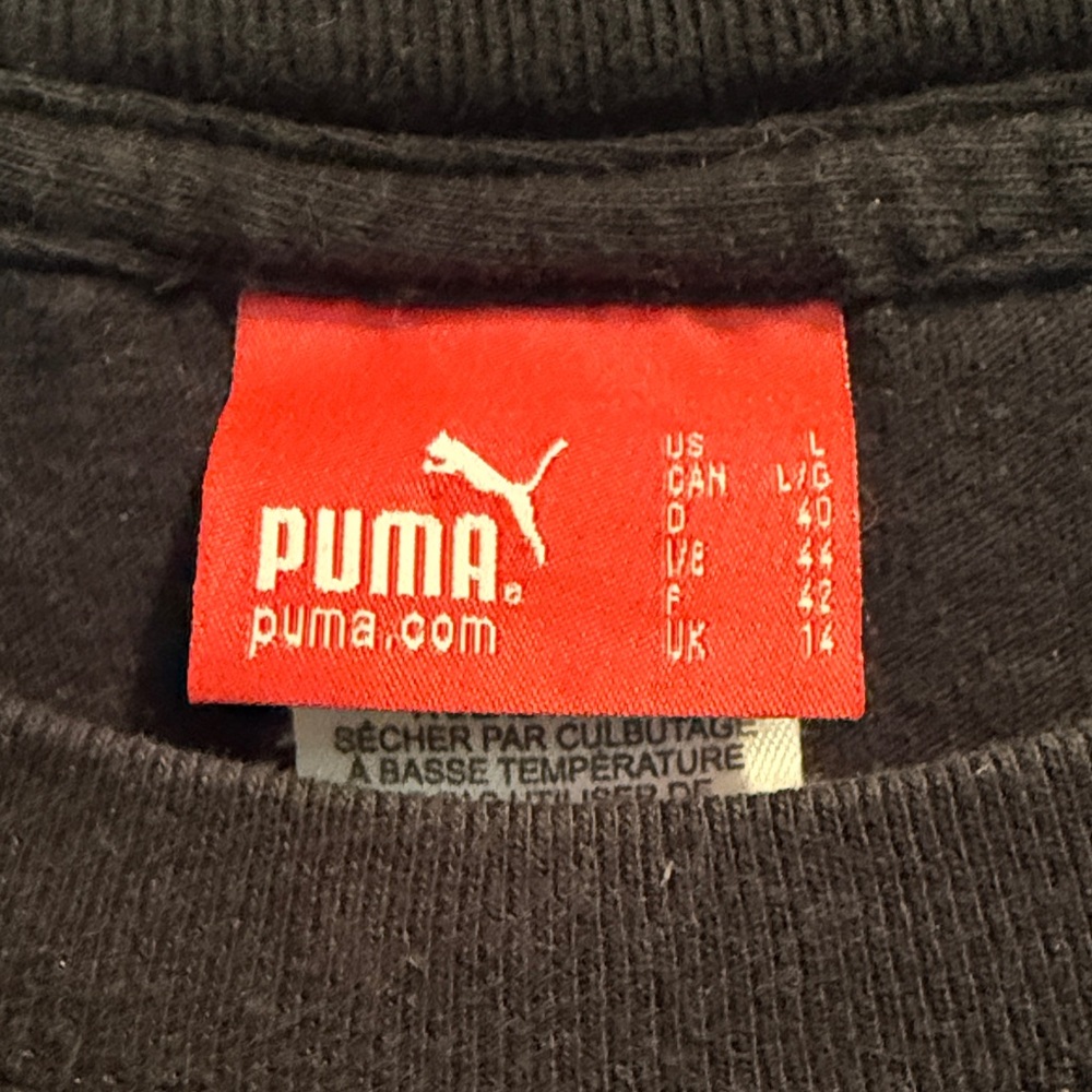 Puma Black Tee with White and Orange Sneaker Graphics - Picture 3 of 3